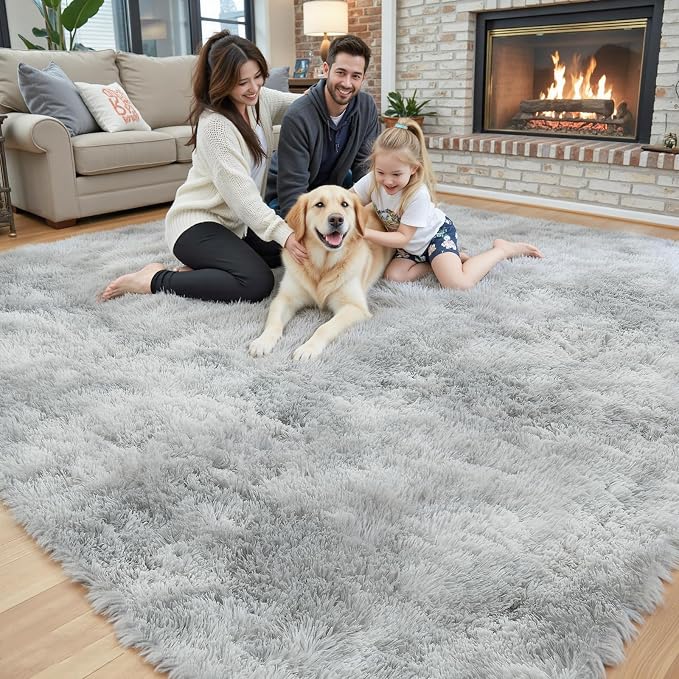 Super Soft Shaggy Area Rugs for Bedroom 4x6 Feet, Shaggy Plush Living Room Shag - Image 6