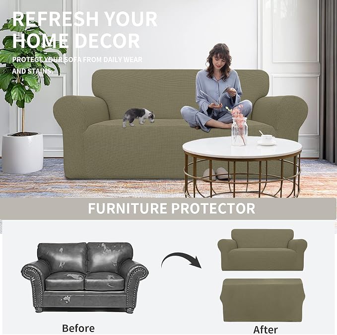 Easy-Going Stretch Oversized Loveseat Slipcover 1-Piece Sofa Cover Furniture - Image 4
