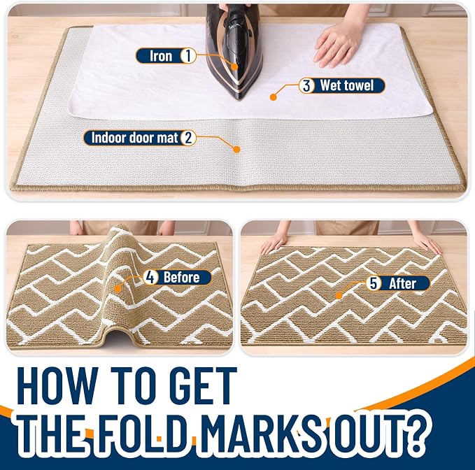 OLANLY Front Door Mat, Non-Slip Rubber Backing, Dirt Resistant and Absorbent - Image 7