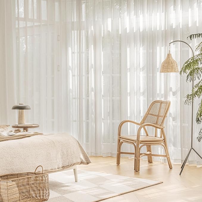 FMFUNCTEX Linen Sheer Pinch Pleated Curtains - Image 8