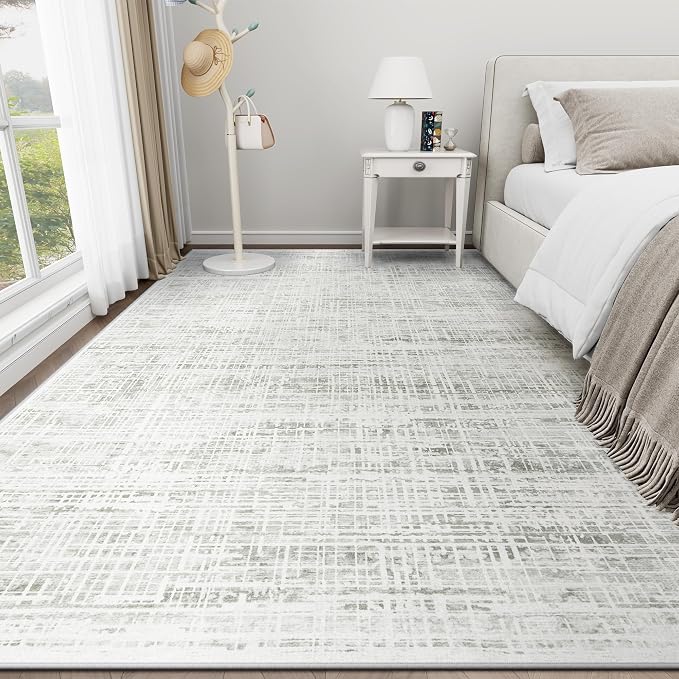 10x14 Area Rugs for Living Room Washable Rug: Anti-Skid Abstract Modern Living - Image 9