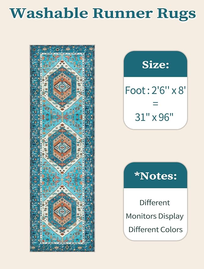SERISSA Boho Washable Runner Rug - Image 6