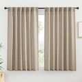 RYB HOME Linen Semi Sheer Curtains 63 inch Length by RYBHOME