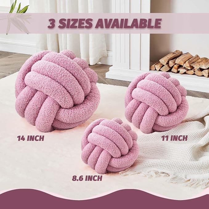 Uvvyui Knot Pillow Ball, Soft Home Decorative Pillows, Round Throw Pillow - Image 2