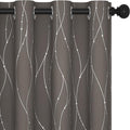 Deconovo Blackout Curtains, Thermal Insulaed Soundproof Drapes, Wave Dots by Deconovo