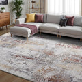 Toneed Abstract Area Rug 6x9 Modern Washable Rug Soft Non Slip Rug Low Pile by Toneed