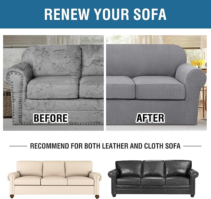 H.VERSAILTEX 4 Piece Stretch Sofa Covers - Image 8