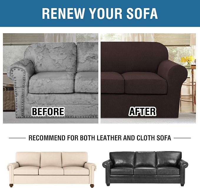 H.VERSAILTEX 4 Piece Stretch Sofa Covers - Image 8