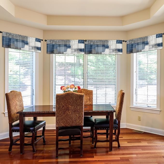 Emvency 4 Pack Valances Window Treatments, 52x18 Inch Rod Pocket Valances - Image 7