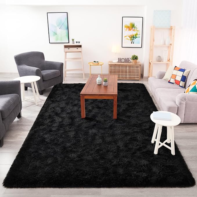 Chicrug Soft Area Rugs for Bedroom Living Room Plush Fluffy Rug 6x9 Feet - Image 4