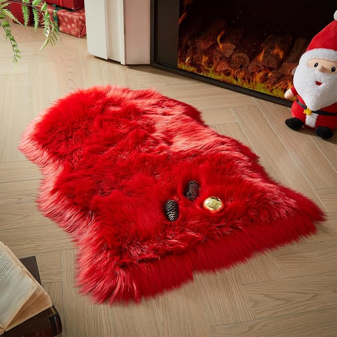 AMTOVO Faux Fur Rug, Fluffy Sheepskin Rug, Fuzzy Ultra Soft 2 x 3 ft Shag Rugs by AMTOVO