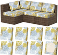 8Pcs Stretch Patio Cushion Covers, Outdoor Couch & Sofa Replacement Slipcovers by VORSHAPE