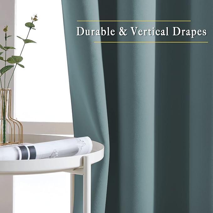NICETOWN Blackout Kitchen Curtains 45 inch Length - Image 5