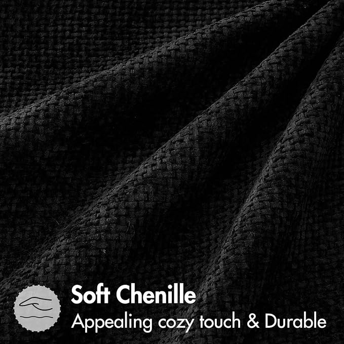 MIULEE Pack of 2 Couch Throw Pillow Covers 16x16 Inch Black Modern Boho Accent - Image 6