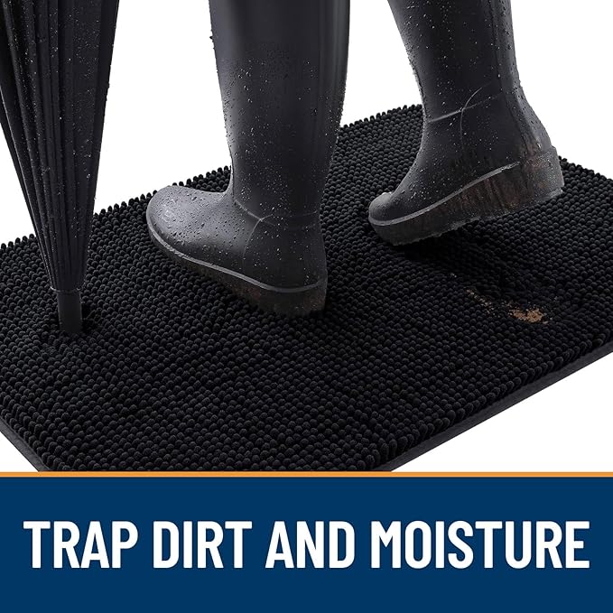 OLANLY Dog Door Mat for Muddy Paws 59x24, Super Absorbent Chenille Mud Mat | - Image 2