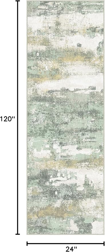 Runner Rug for Hallway Kitchen, 2x10 Machine Washable Runners Rug for Entryway - Image 2