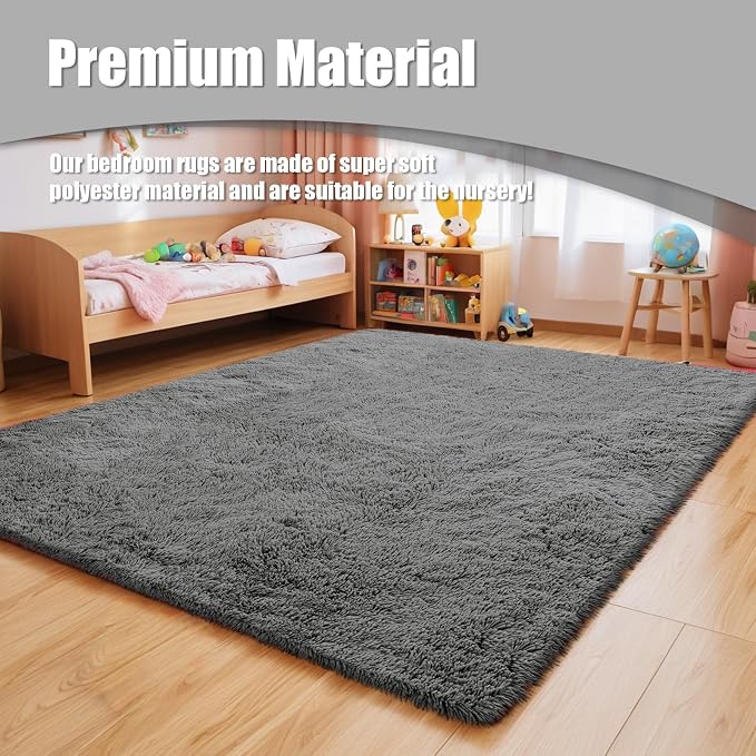 Ultra Soft Fluffy Area Rugs for Bedroom Living Room 10x12, Nursery Rug - Image 8