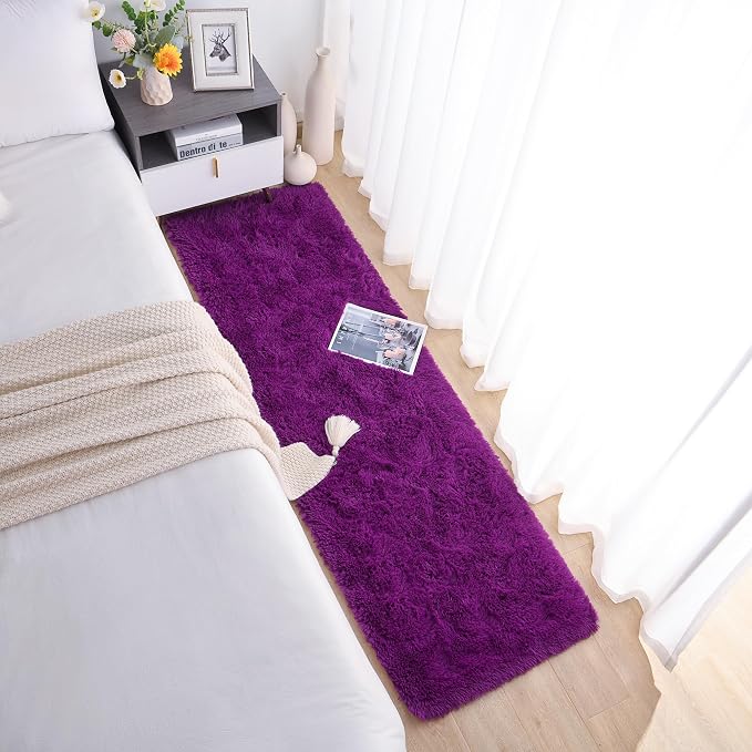 Chicrug Soft Runner Rugs for Bedroom Living Room Plush Fluffy Rug 2x6 Feet - Image 4