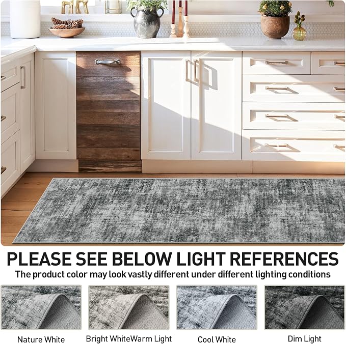 2'6''x8' Runner Rugs Washable Rug: Modern Abstract Living Room Rug Soft - Image 4