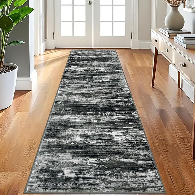 KOZYFLY 3x8 Ft Rug Modern Ombre Runner Rug by KOZYFLY