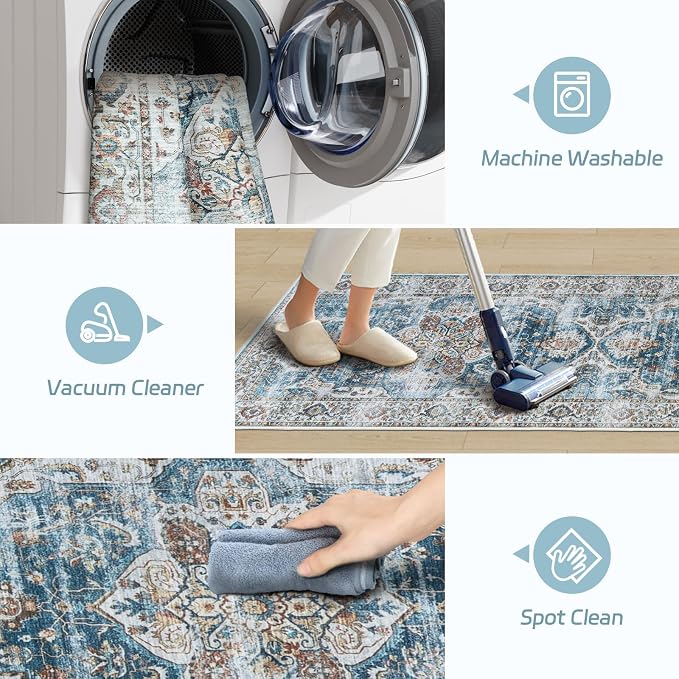 Madane Hallway Runner Rug 2x12, Extra Long Washable Runner Rugs - Image 4