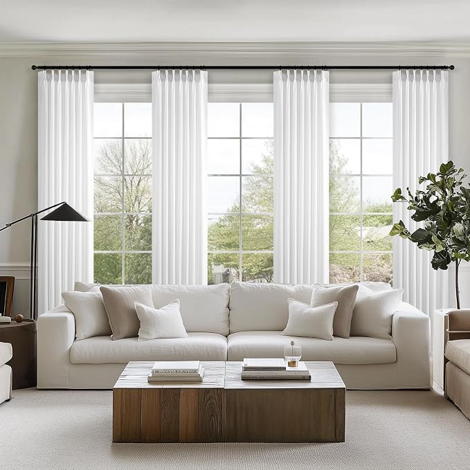 Topfinel Pinch Pleated 92 Inch Curtains 2 Panels - Image 8