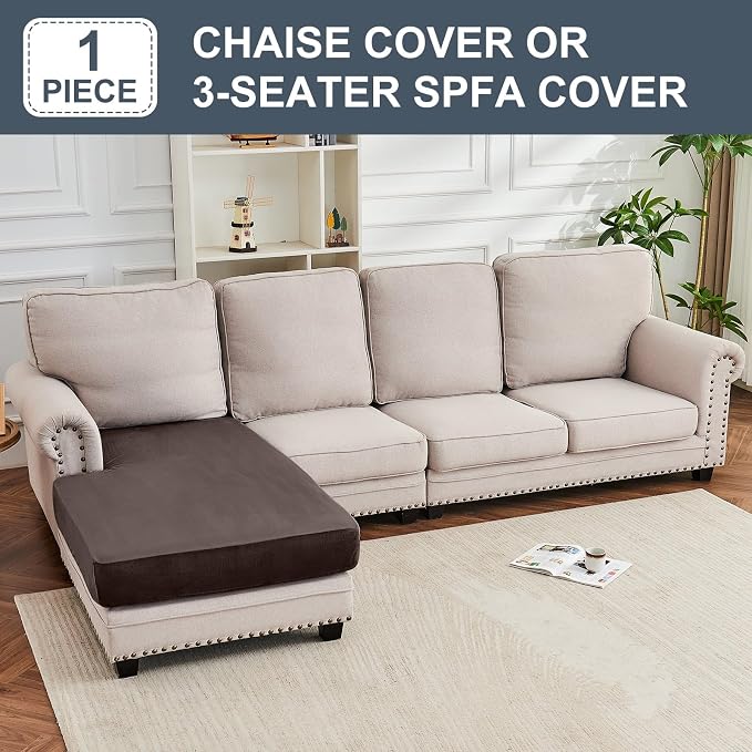 Couch Cover Velvet Chaise Cushion Cover - Image 3