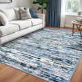 Lansny Modern Abstract 5x7 Machine Washable Area Rug Non-Slip Soft Bedroom by lansny