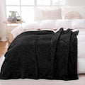 Black Throw Blanket 50"×70" inches Gifts by Puncuntex