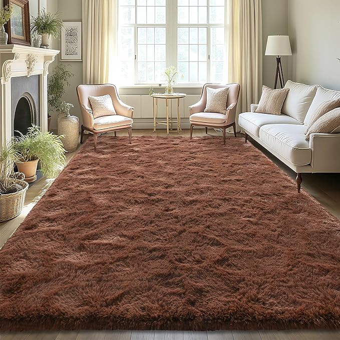 LOCHAS Ultra Soft Indoor Modern Area Rugs Fluffy Living Room Carpets by LOCHAS