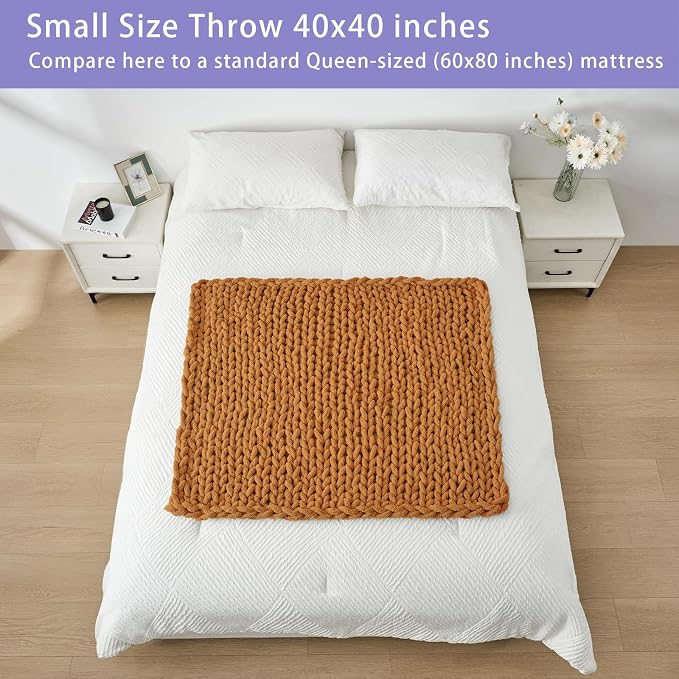 Bigacogo Chunky Knit Throw Blanket - Image 5