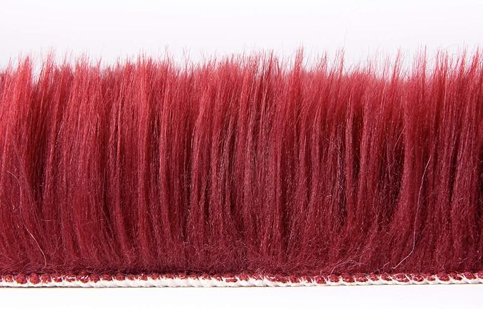 Ashler Faux Fur Rug, Deep Red Area Rugs, Fluffy Sheepskin Fur Rug, Fuzzy Ultra - Image 6