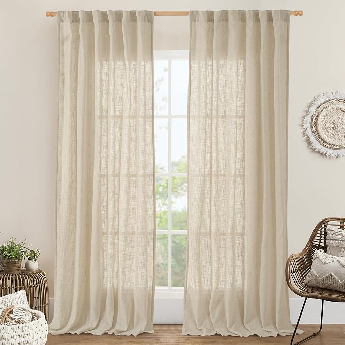 LAMIT Natural Linen Blended Curtains by LAMIT