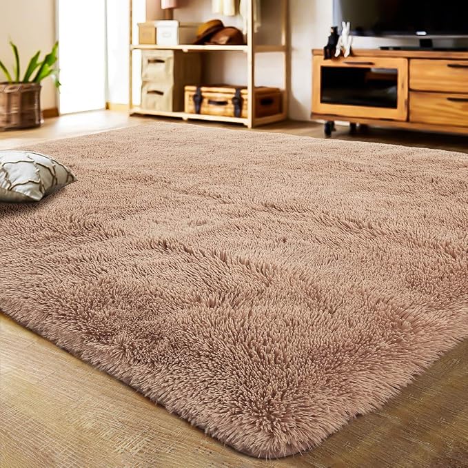 LOCHAS Ultra Soft Indoor Modern Area Rugs Fluffy Living Room Carpets by LOCHAS