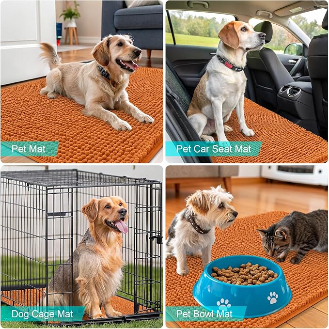 OLANLY Dog Door Mat for Muddy Paws 45x27, Absorbs Moisture and Dirt, Absorbent - Image 7