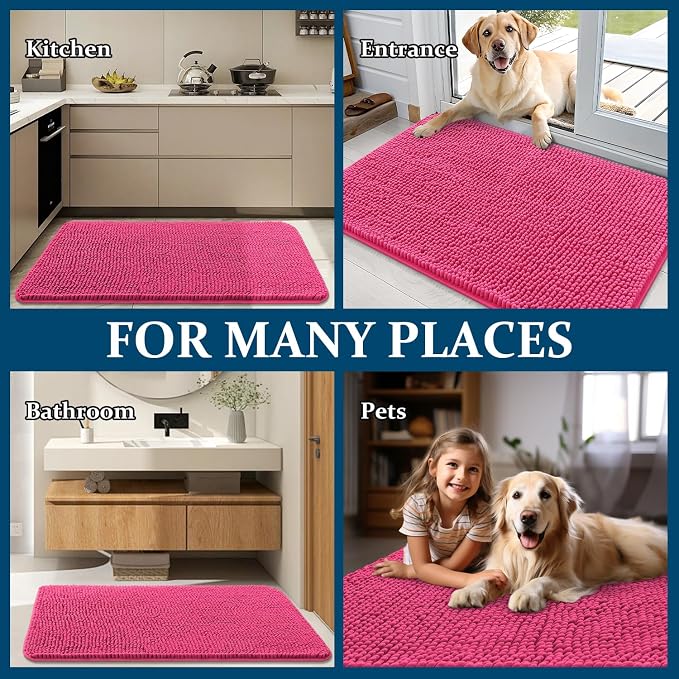 OLANLY Dog Door Mat for Muddy Paws 47x20, Absorbs Moisture and Dirt, Absorbent - Image 8