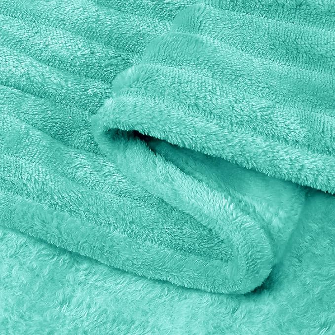 BEDELITE Fleece Blanket Twin Size – 3D Ribbed Jacquard Soft and Warm Decorative - Image 9