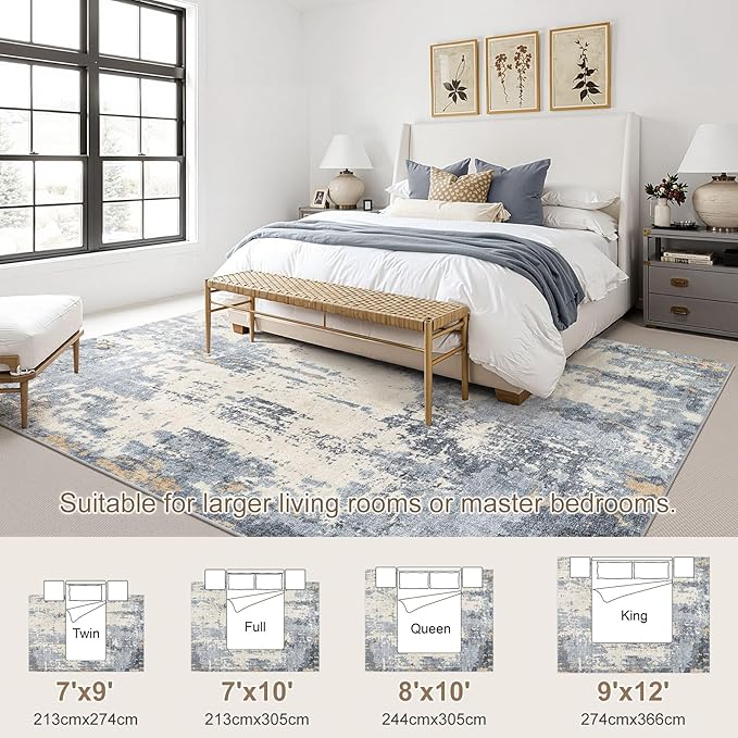 UERMEI 9x12 Area Rug Living Room Rugs - Image 2