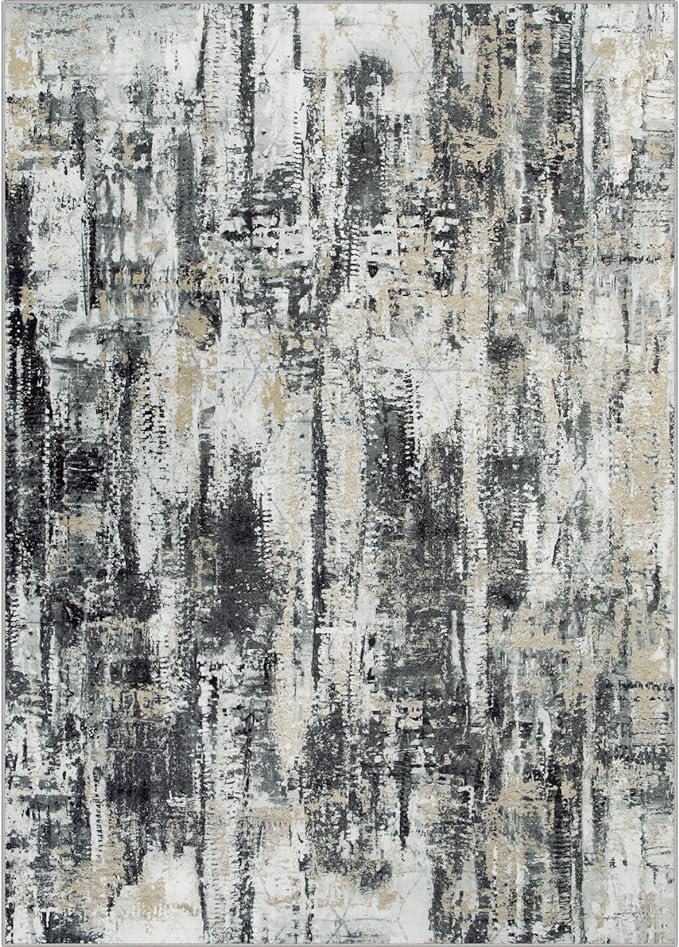 10x14 Area Rugs Washable Rug: Modern Abstract Living Room Rug Soft Anti-Skid - Image 2