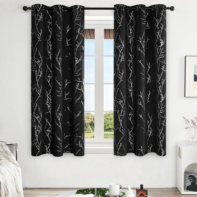Deconovo Black Blackout Curtains, Thermal Insulated Soundproof Privacy Curtain - Image 2