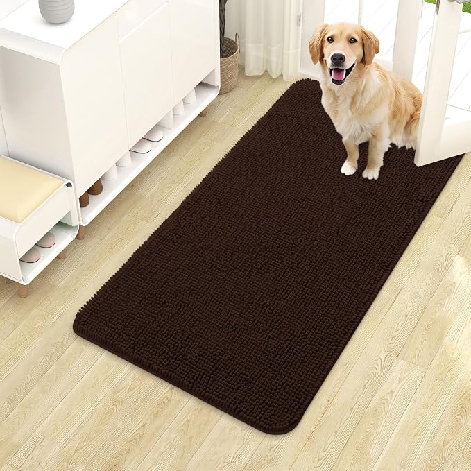 OLANLY Dog Door Mat for Muddy Paws 40x24, Absorbs Moisture and Dirt, Absorbent by OLANLY