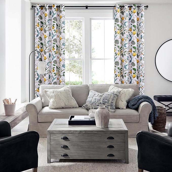 Topfinel White Pretty Pioneer Woman Blackout Curtains 63 Inches Length 2 Panels - Image 5