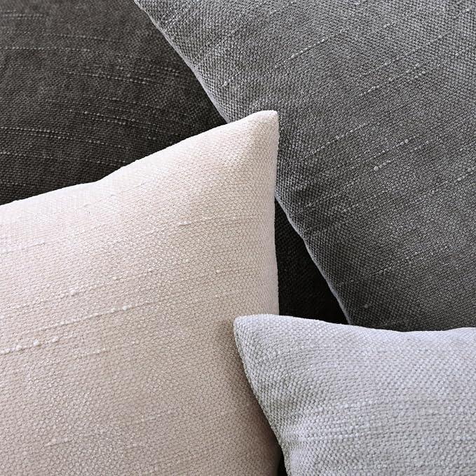 Set of 4 Soft Textured Decorative Throw Pillow Covers 12X20 Inch Cozy Farmhouse - Image 6