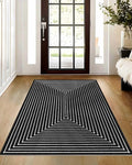 Latte&Fog 3x5 Entryway Rug Indoor, Modern Abstract Washable Area Rug, Boho Non by LatteFog