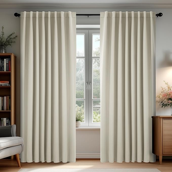 Deconovo Blackout Curtains, Thermal Insulated, W70 x L108 2 Panels, Back Tab by Deconovo