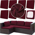 8Pcs Outdoor Cushion Covers, Patio Cushion Covers, Stretch Elastic Slipcovers by dreahoteztil