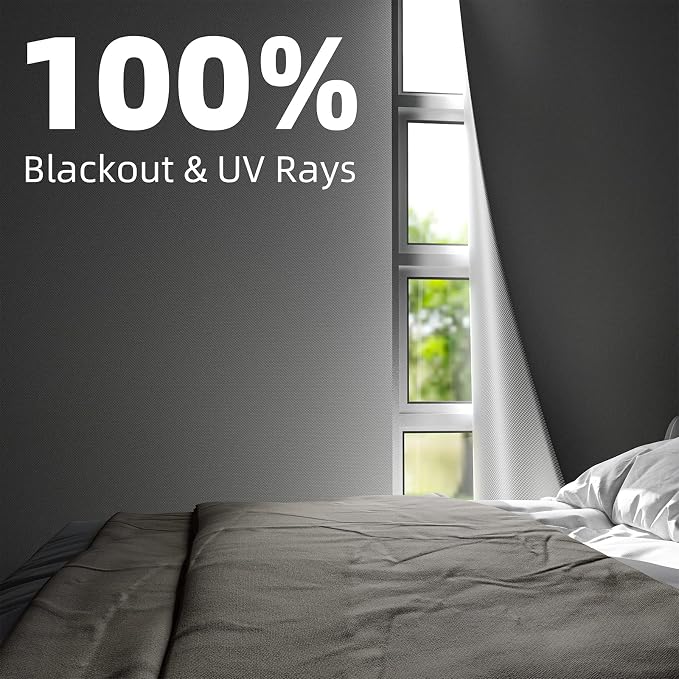NIGHTON Portable Blackout Curtains 40"×59", Strong Hook and Loop Tape Strips - Image 2