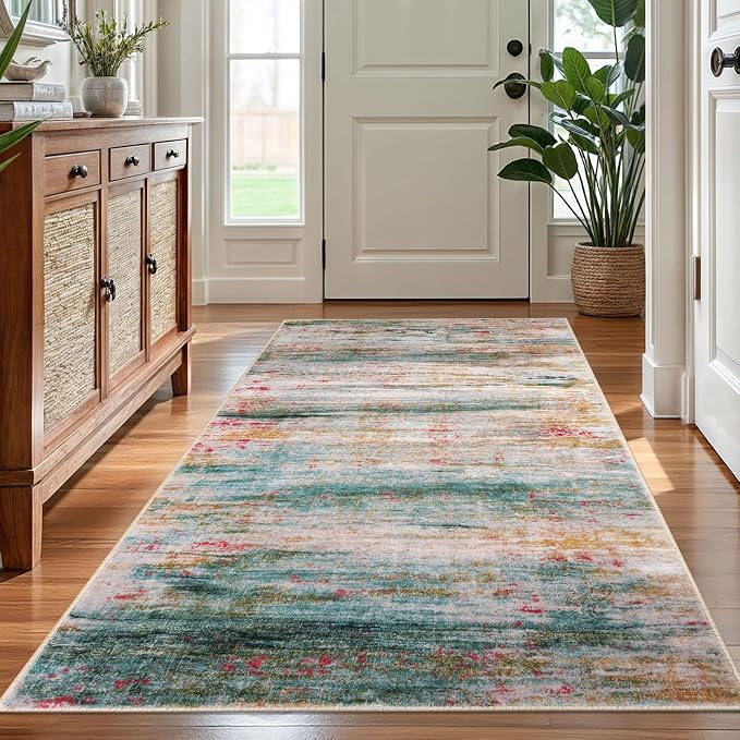 KOZYFLY Washable Area Rug 5x7 Modern Ombre Thin Rugs - Image 8