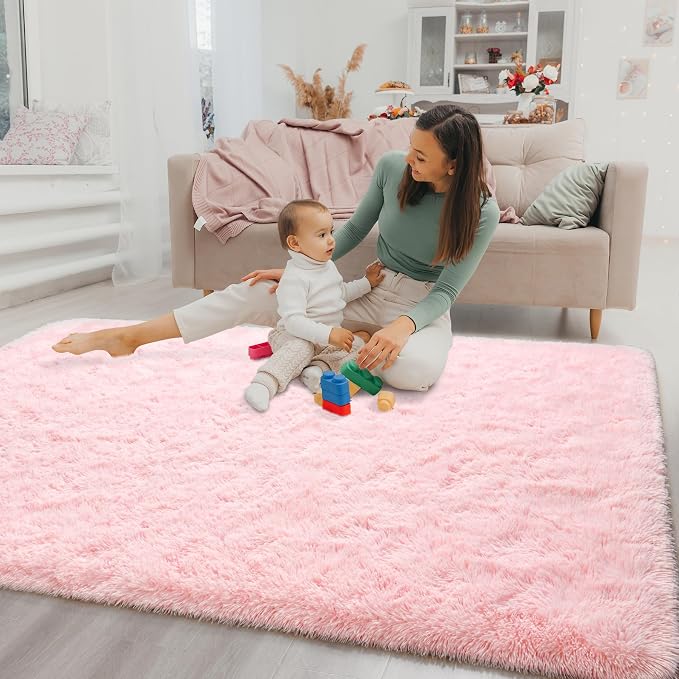 Chicrug Soft Area Rugs for Bedroom Living Room Plush Fluffy Rug 4x6 Feet - Image 2