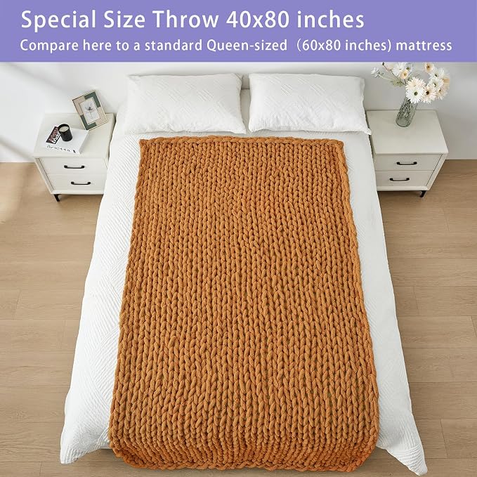Bigacogo Chunky Knit Throw Blanket - Image 6